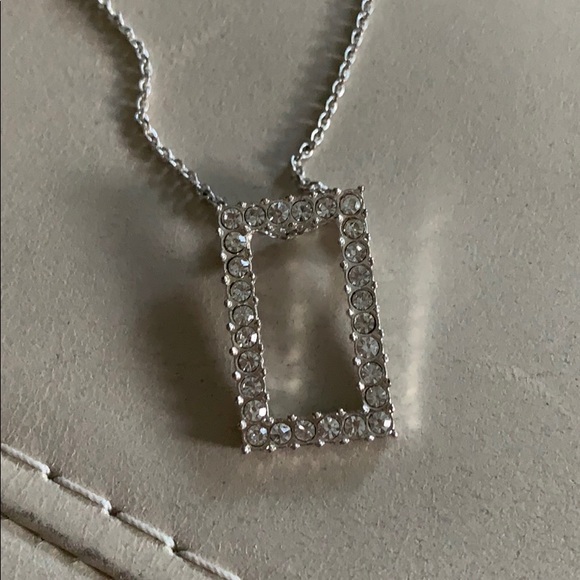 Square cubic zirconia necklace - Picture 1 of 3